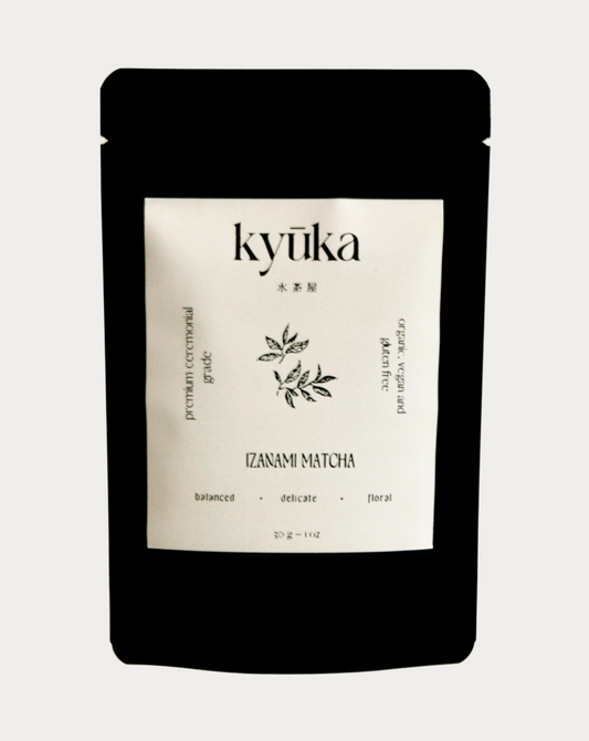 Izanami Ceremonial Grade Matcha, Front package 