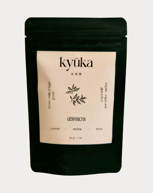 genmaicha tea powder, front package

